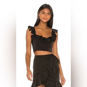 Lovers + Friends Black Vienna Top